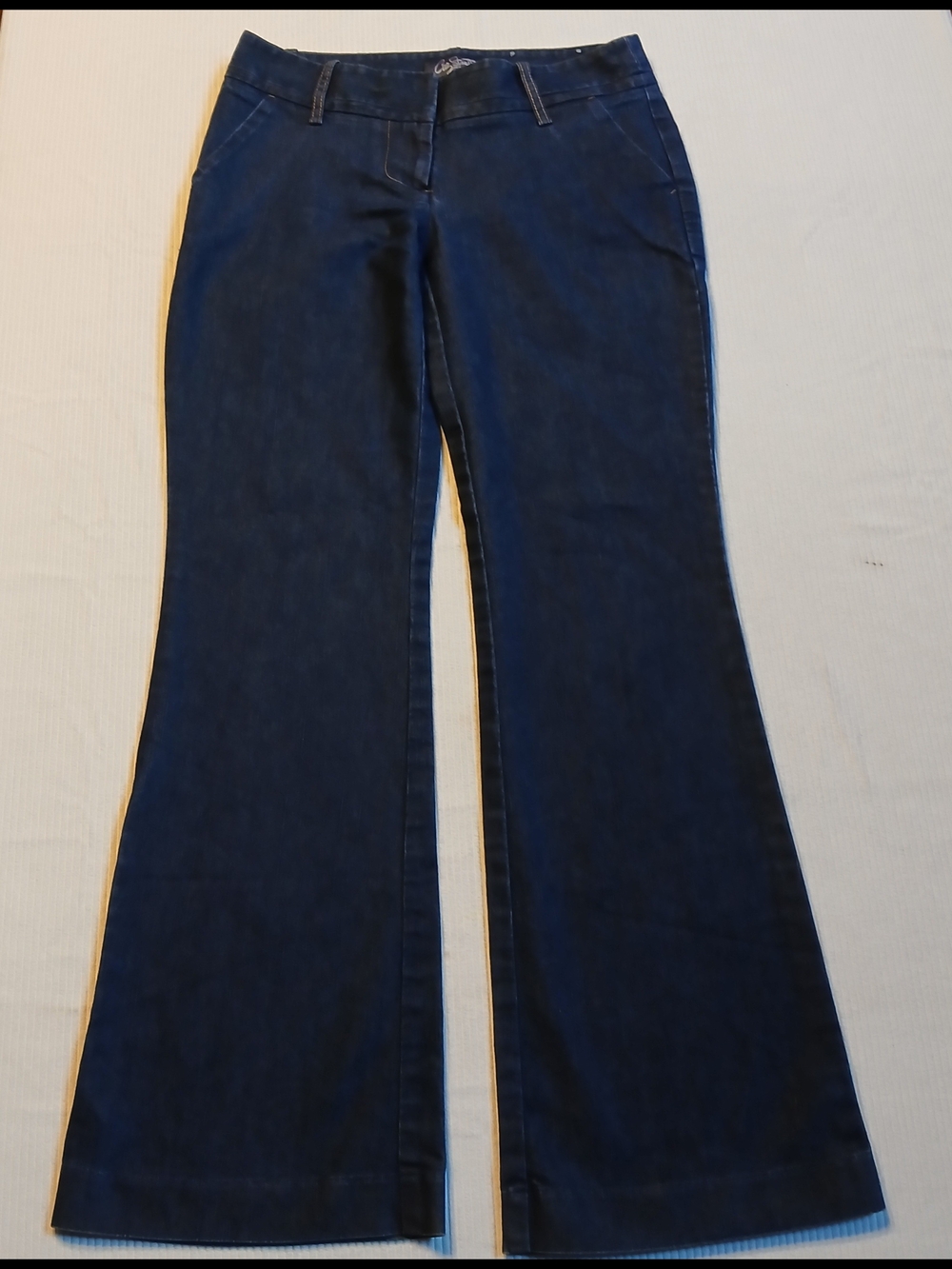 City Streets Women's Juniors Size 7 Denim Jeans Slim Fit with Flare Leg